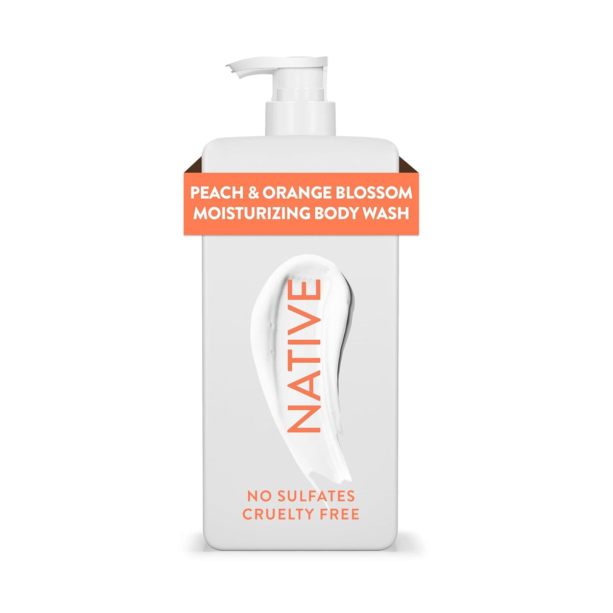 Native Moisturizing Body Wash for Women & Men Peach—Orange Blossom 18 fl oz