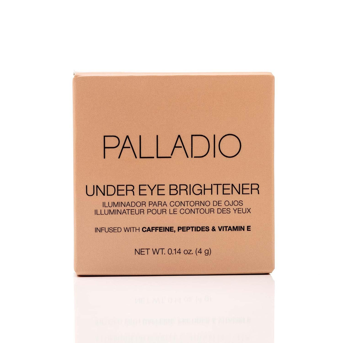 Palladio Under Eye Brightener, Conceal, Brightens, Reduces Appearance of Dark Circles, With Caffeine Peptides & Vitamin E, Tired Skin Color Correcting Brightener & Primer, Light to Medium (Soft Pink)