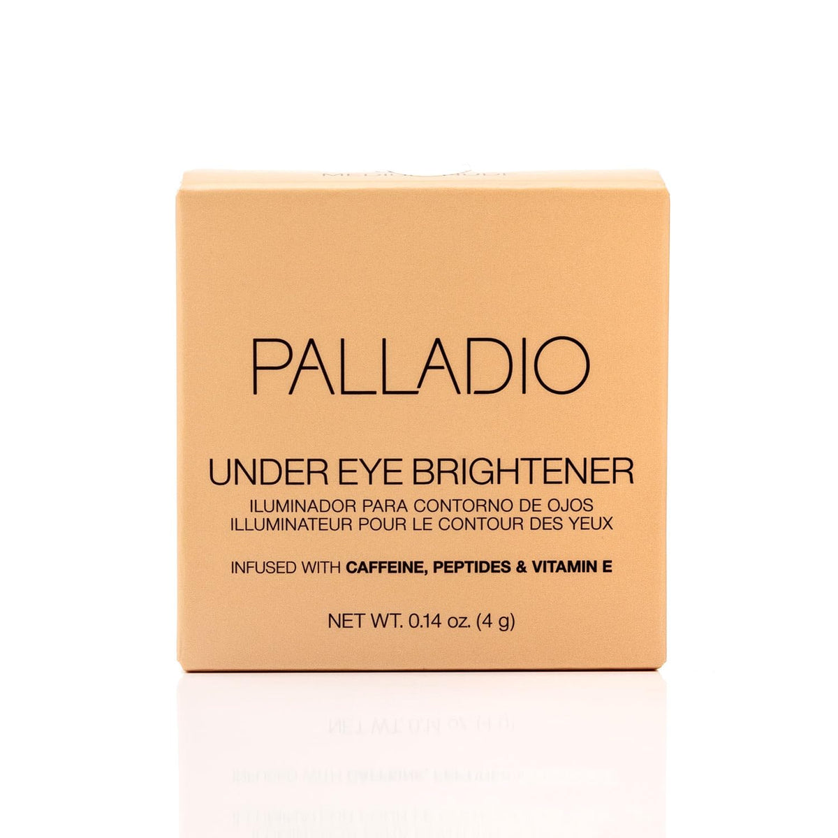 Palladio Under Eye Brightener, Conceal, Brightens, Reduces Appearance of Dark Circles, With Caffeine Peptides & Vitamin E, Tired Skin Color Correcting Brightener & Primer, Light to Medium (Soft Pink)