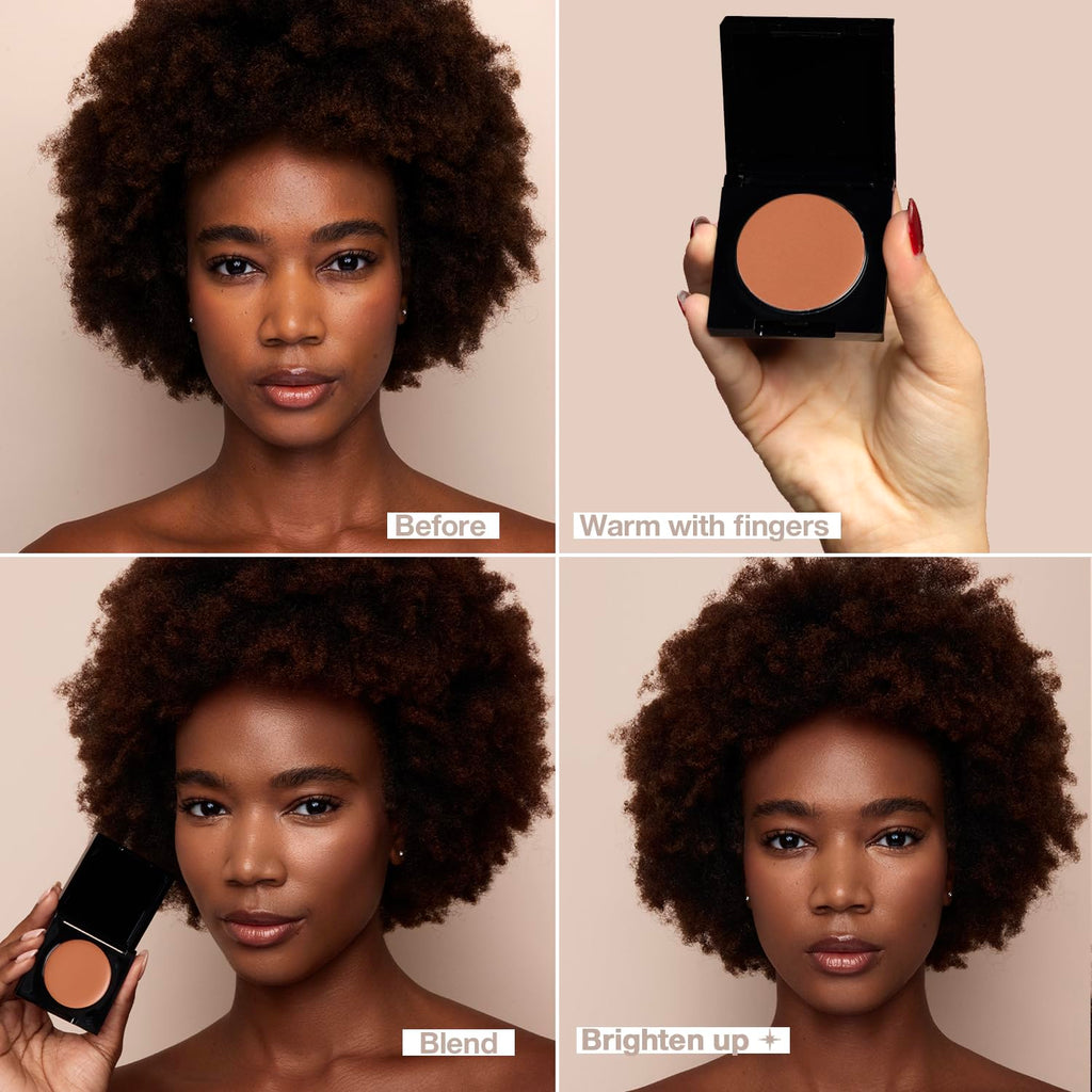 Palladio Under Eye Brightener, Conceal, Brightens, Reduces Appearance of Dark Circles, With Caffeine Peptides & Vitamin E, Tired Skin Color Correcting Brightener & Primer, Light to Medium (Soft Pink)
