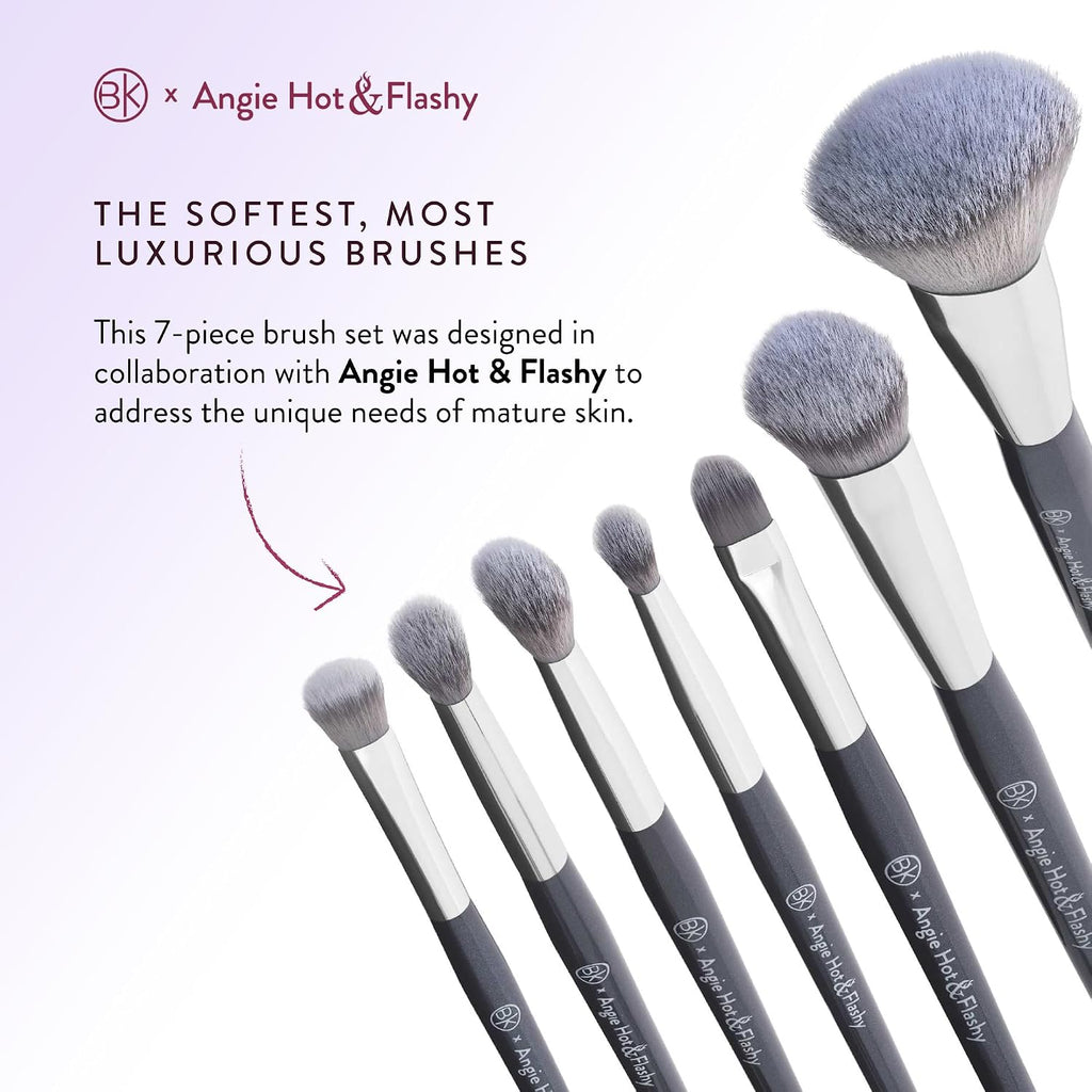 BK BEAUTY Angie Hot & Flashy Makeup Brush Set, 7 Face & Eye Brushes