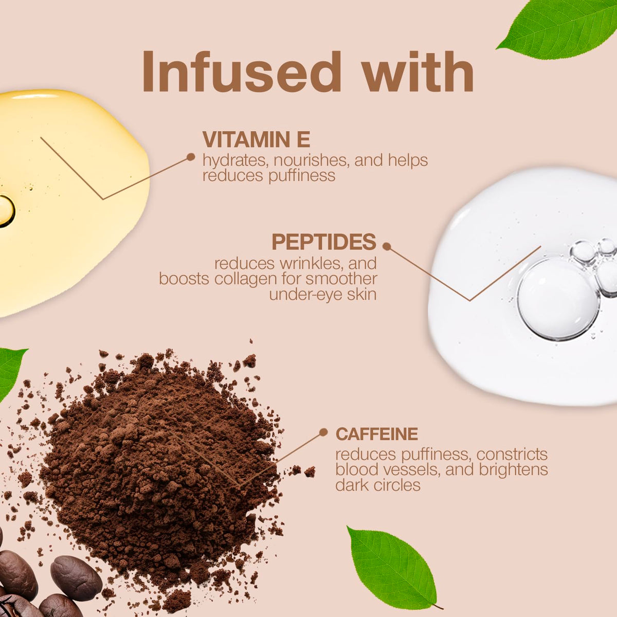 Palladio Under Eye Brightener, Conceal, Brightens, Reduces Appearance of Dark Circles, With Caffeine Peptides & Vitamin E, Tired Skin Color Correcting Brightener & Primer, Light to Medium (Soft Pink)
