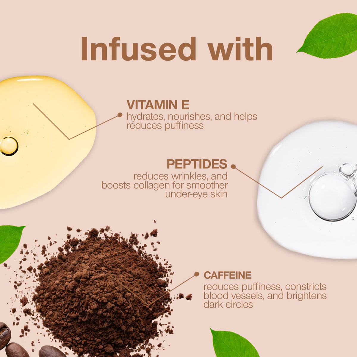 Palladio Under Eye Brightener, Conceal, Brightens, Reduces Appearance of Dark Circles, With Caffeine Peptides & Vitamin E, Tired Skin Color Correcting Brightener & Primer, Light to Medium (Soft Pink)