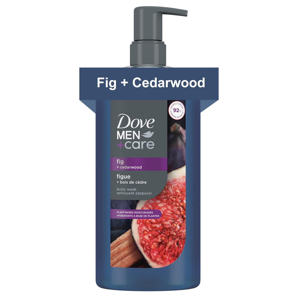 Dove Men+Care Body Wash Rejuvenating Mango + Cedarwood 4 Count for Men with 24-Hour Nourishing Micromoisture Technology 18 oz