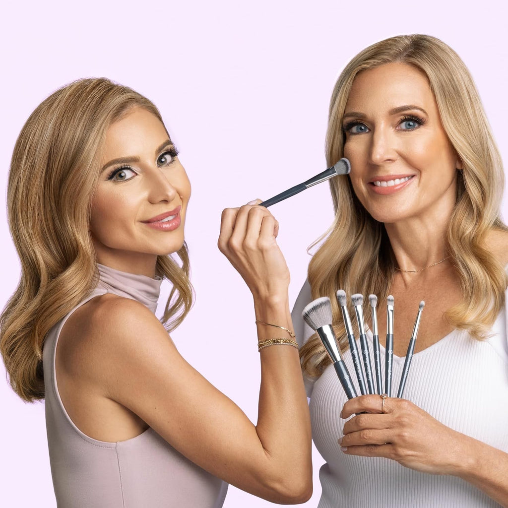 BK BEAUTY Angie Hot & Flashy Makeup Brush Set, 7 Face & Eye Brushes